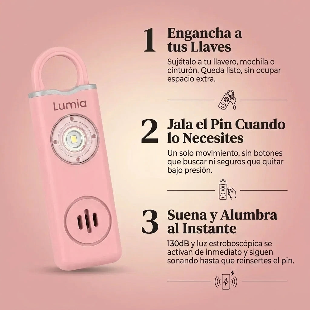 Lumia Safe | Personal Alarm 130dB (2 + 1)